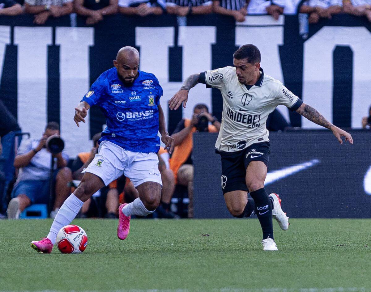 Corinthians após vitória contra o Santo André