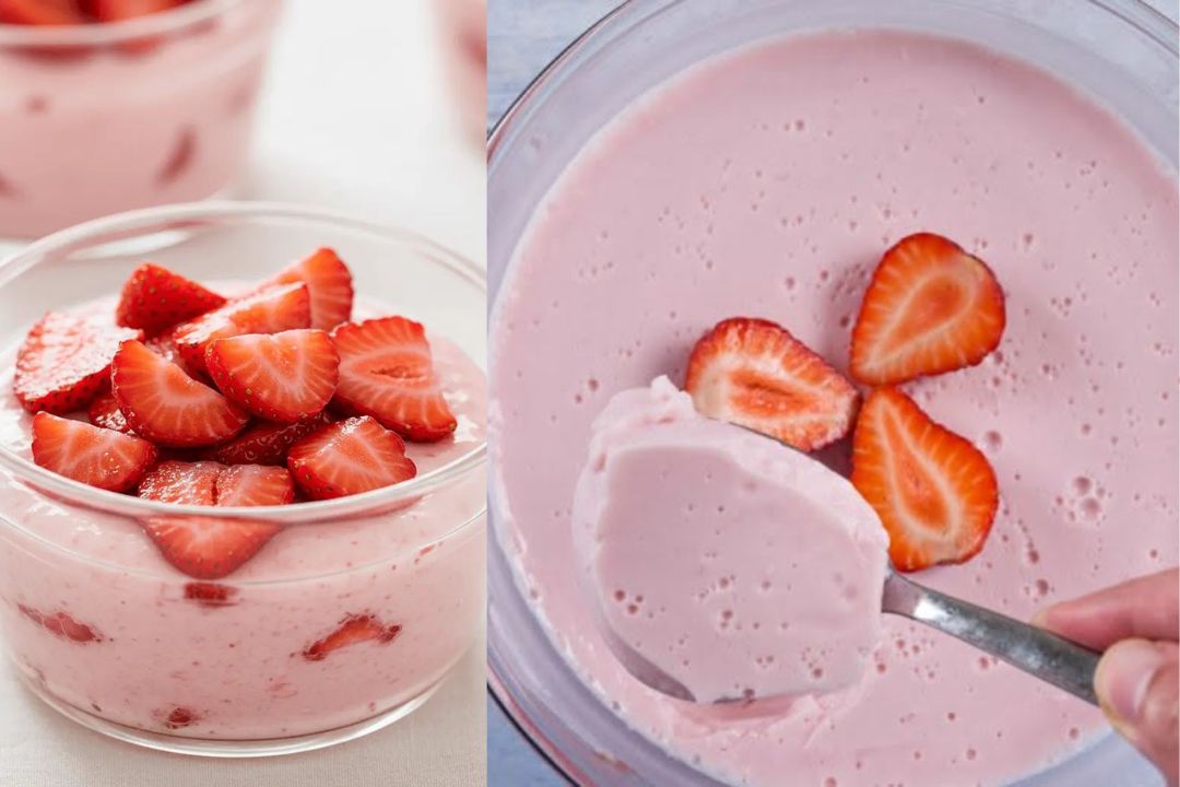 Sobremesa Cremosa Fit de Morango: leve, deliciosa e perfeita para fechar o dia com carinho