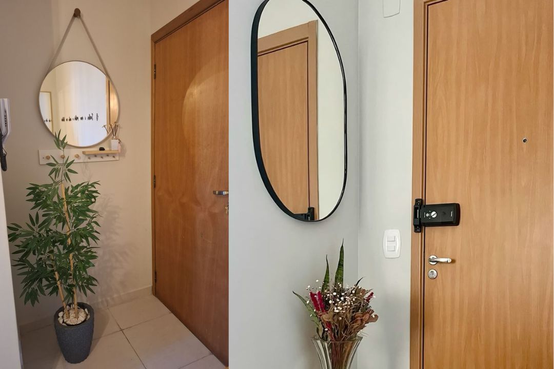Decoração de hall de entrada com lindos espelhos: transforme seu primeiro contato com a casa em puro charme