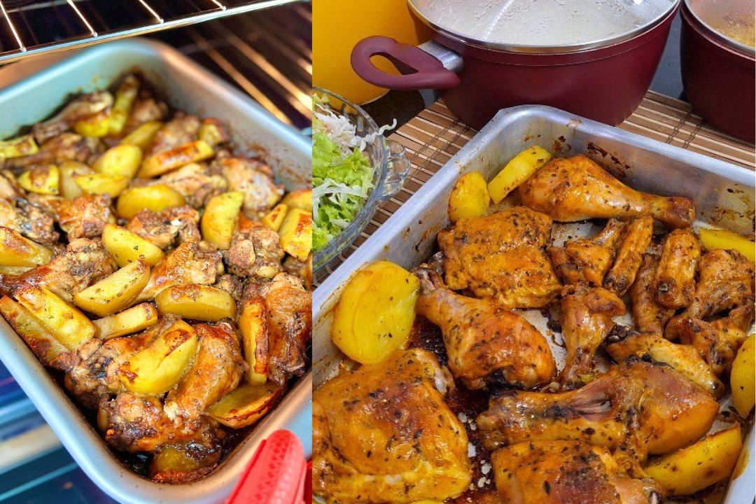 Frango ao forno com batatas e ervas para o Dia das Mães: o prato que transforma carinho em sabor
