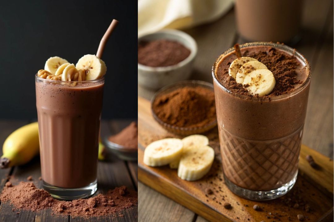 Vitamina Energética de Banana e Cacau: o impulso perfeito para começar o dia com sabor e disposição
